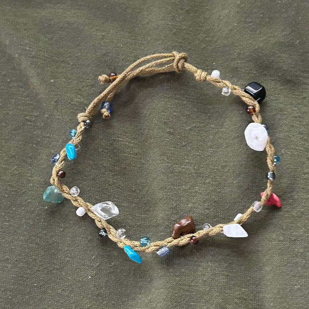 Handmade Brown Gems Bracelet